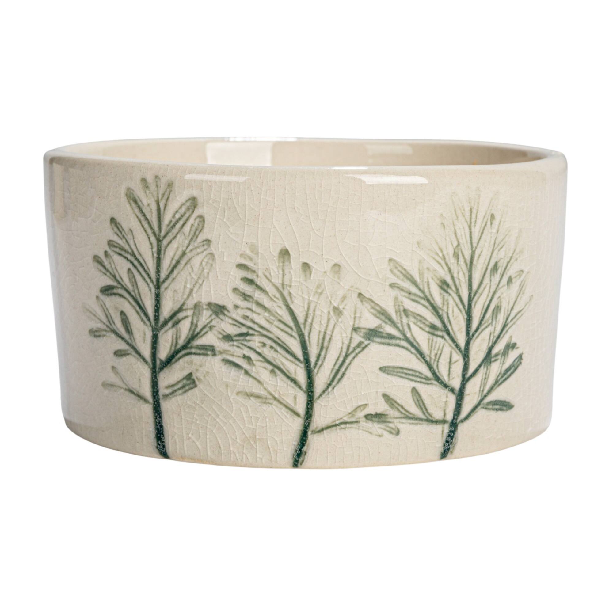 Hello Honey® 4" Cream Stoneware Botanicals Bowl Set